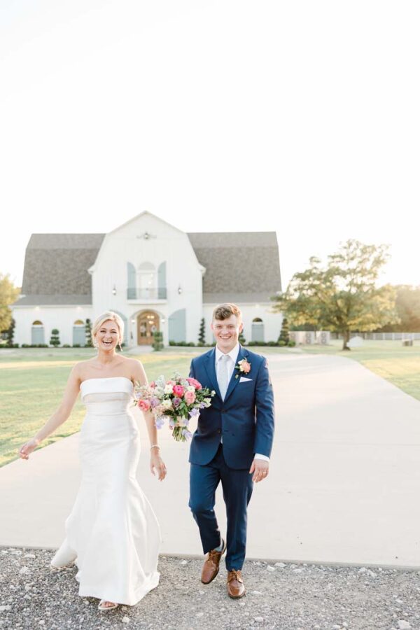 Desiree and Giovanni ceremony with floral arch