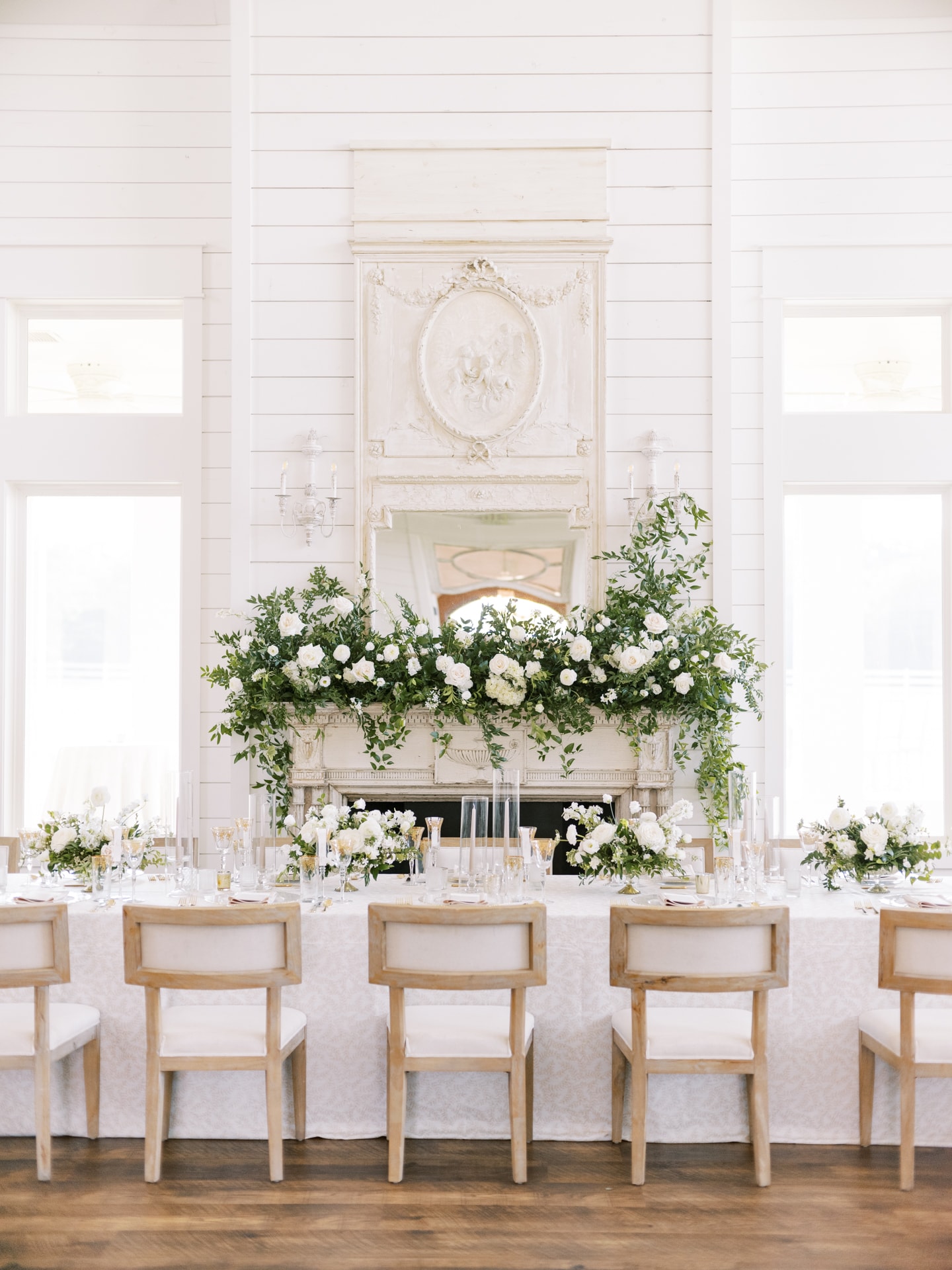 Elegant reception hall at The French Farmhouse Venue